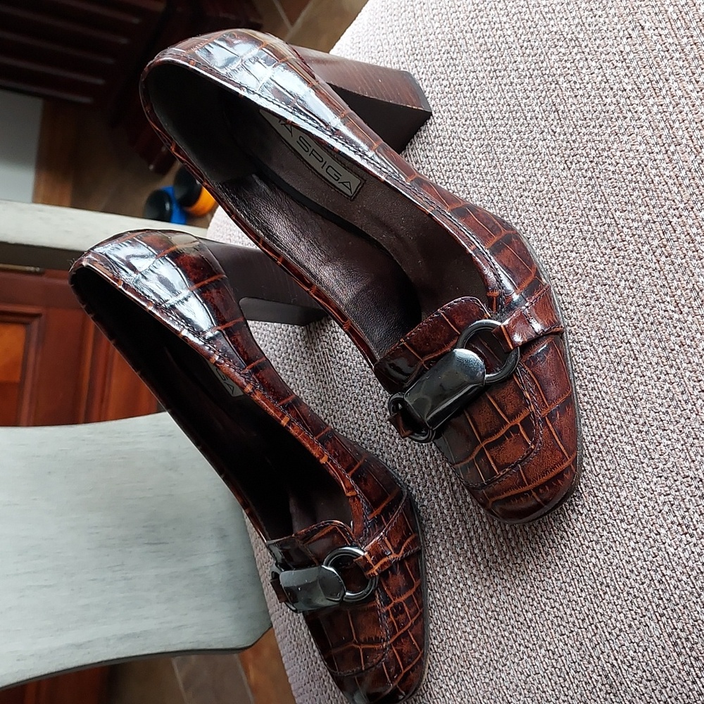 VIA SPIGA block heals, sz 7.5